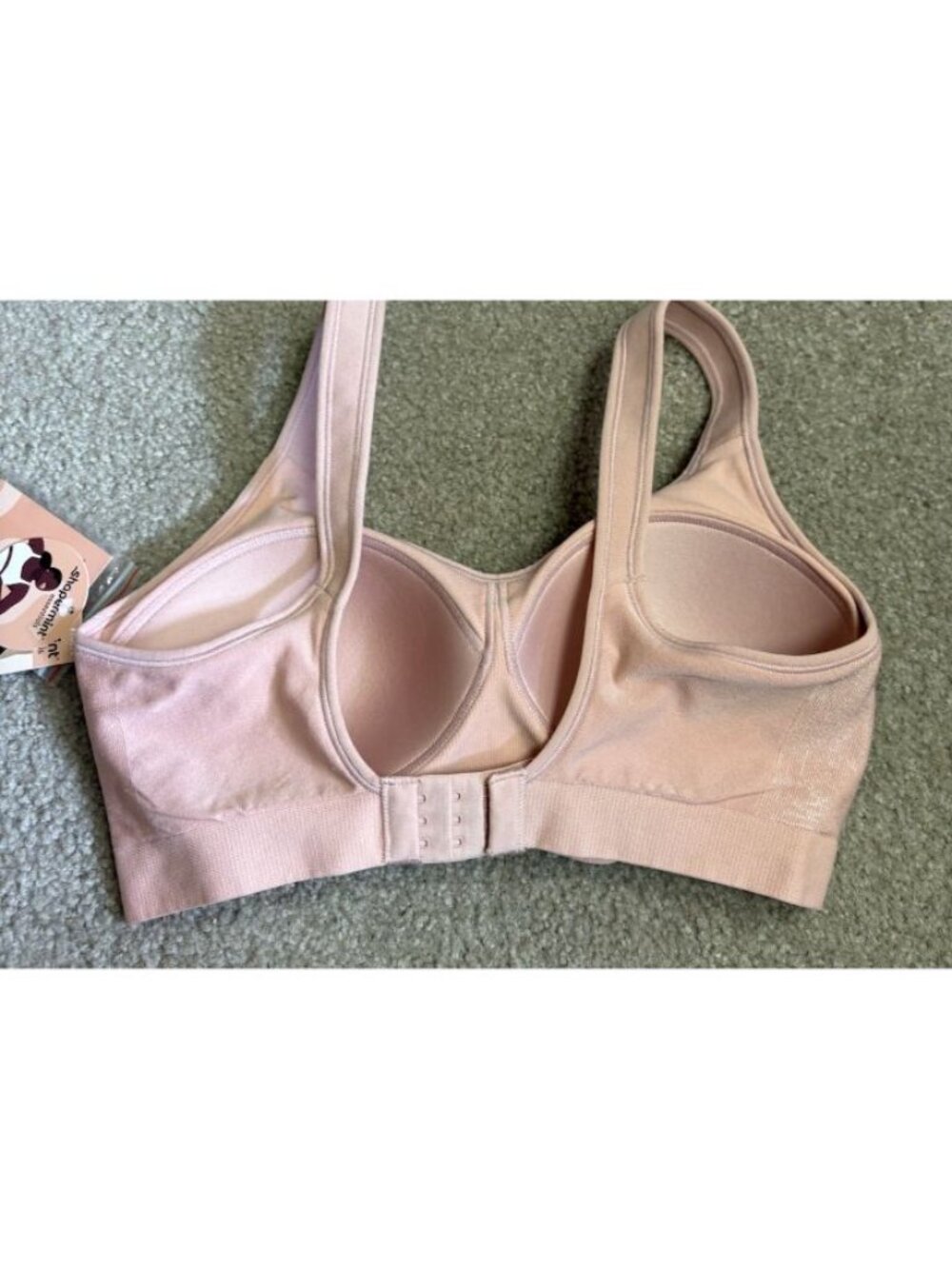 Shapermint Daily Comfort Wireless Shaper Bra Rose Tan Size Medium - Picture 4 of 5